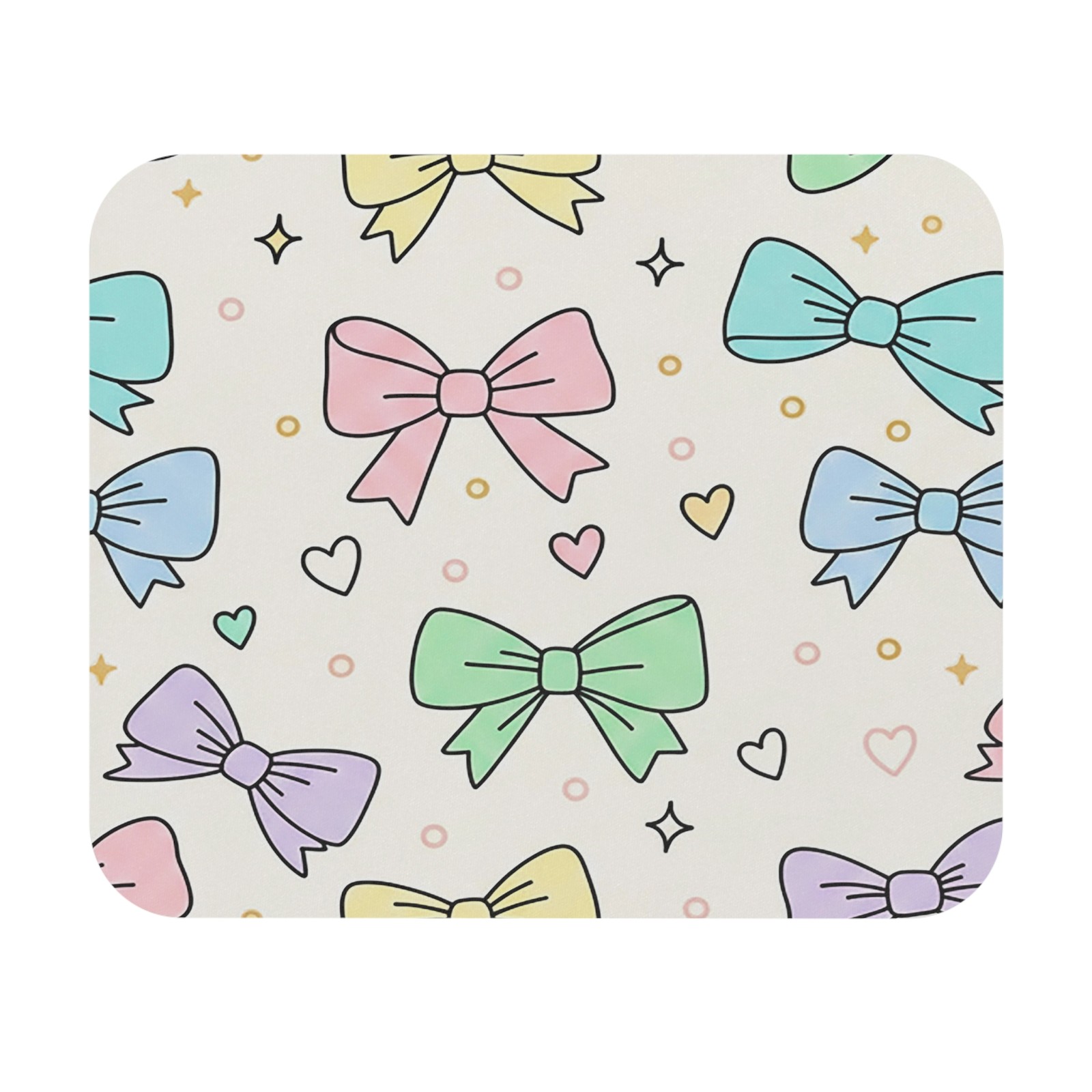 Cute Pastel Bows Mouse Pad Anti Slip Desk Mat
