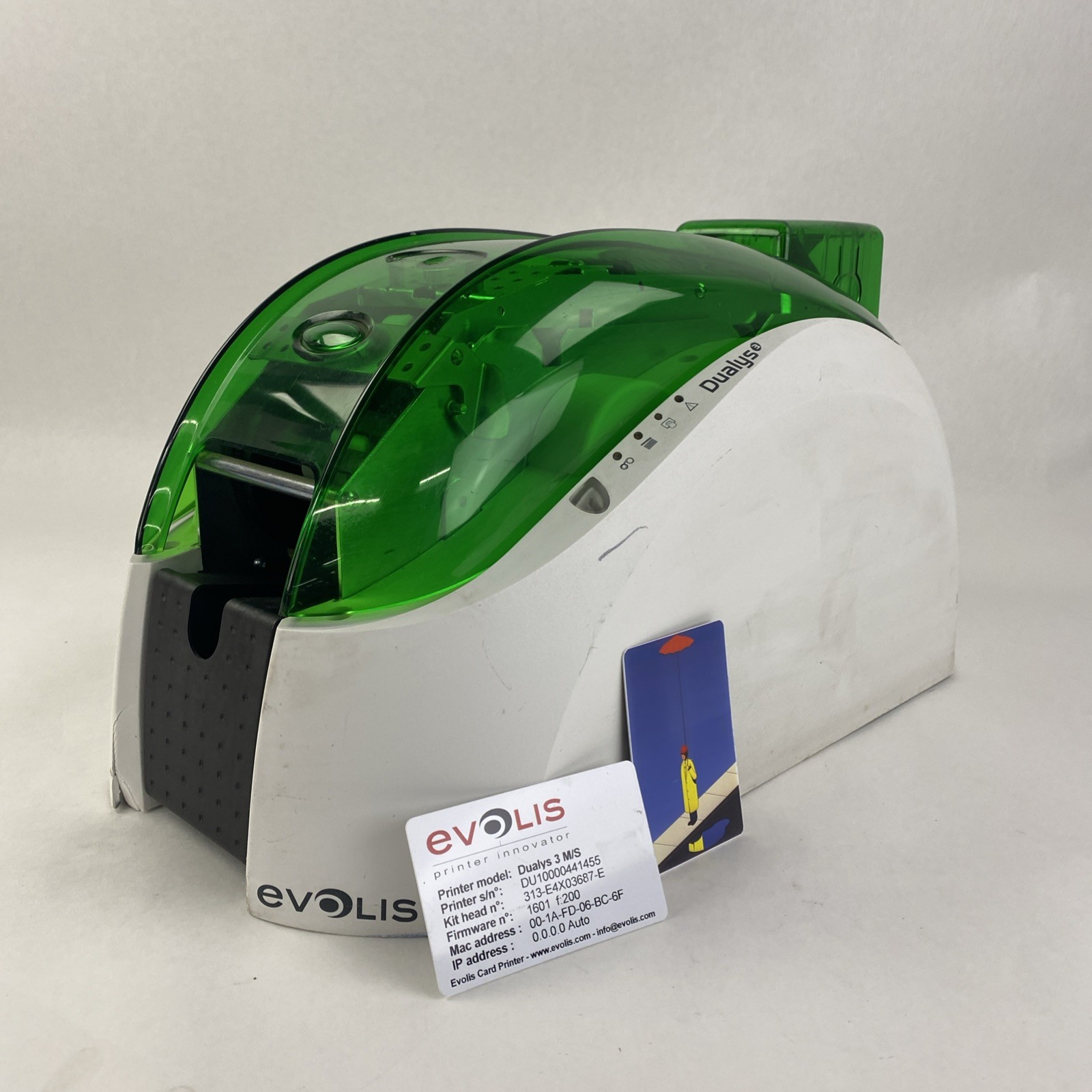 Evolis Dualys 3 M/S Dual Sided Card Printer No Power Supply