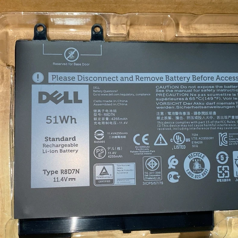 OEM Genuine 51WH R8D7N Battery For Dell Precision 3540 3550 Latitude 5400 5410