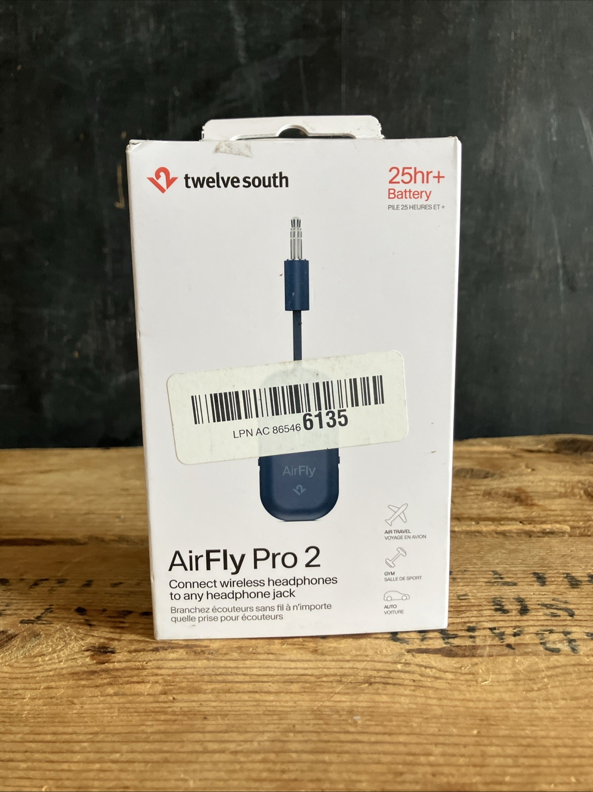 Twelve South AirFly Pro 2 Blue Bluetooth Adapter for Airplane Pair 2 AirPods