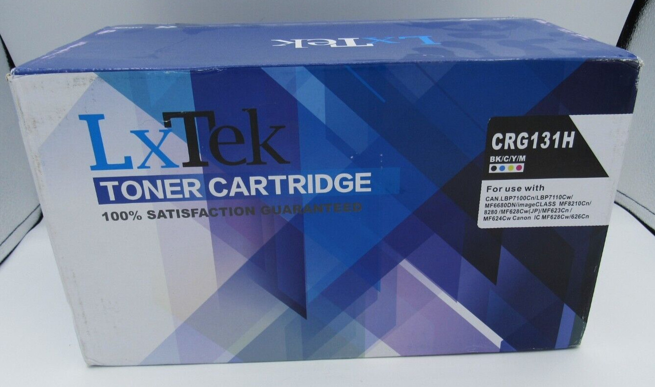 (4 Pack) LxTek CRG131H Compatible Toner Cartridges with Canon 131 131H, BK/C/Y/M