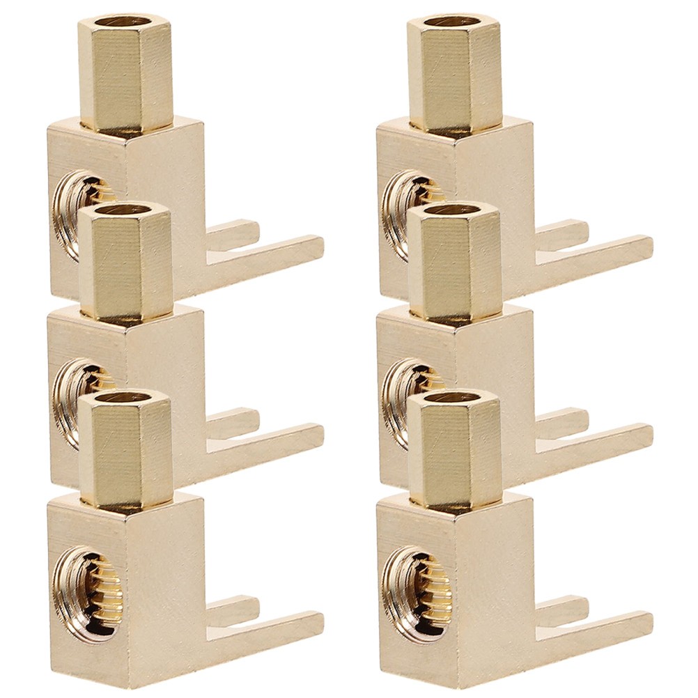 6Pcs Durable Copper Y Spade Fork Connector for Vintage Amplifier Audio Use