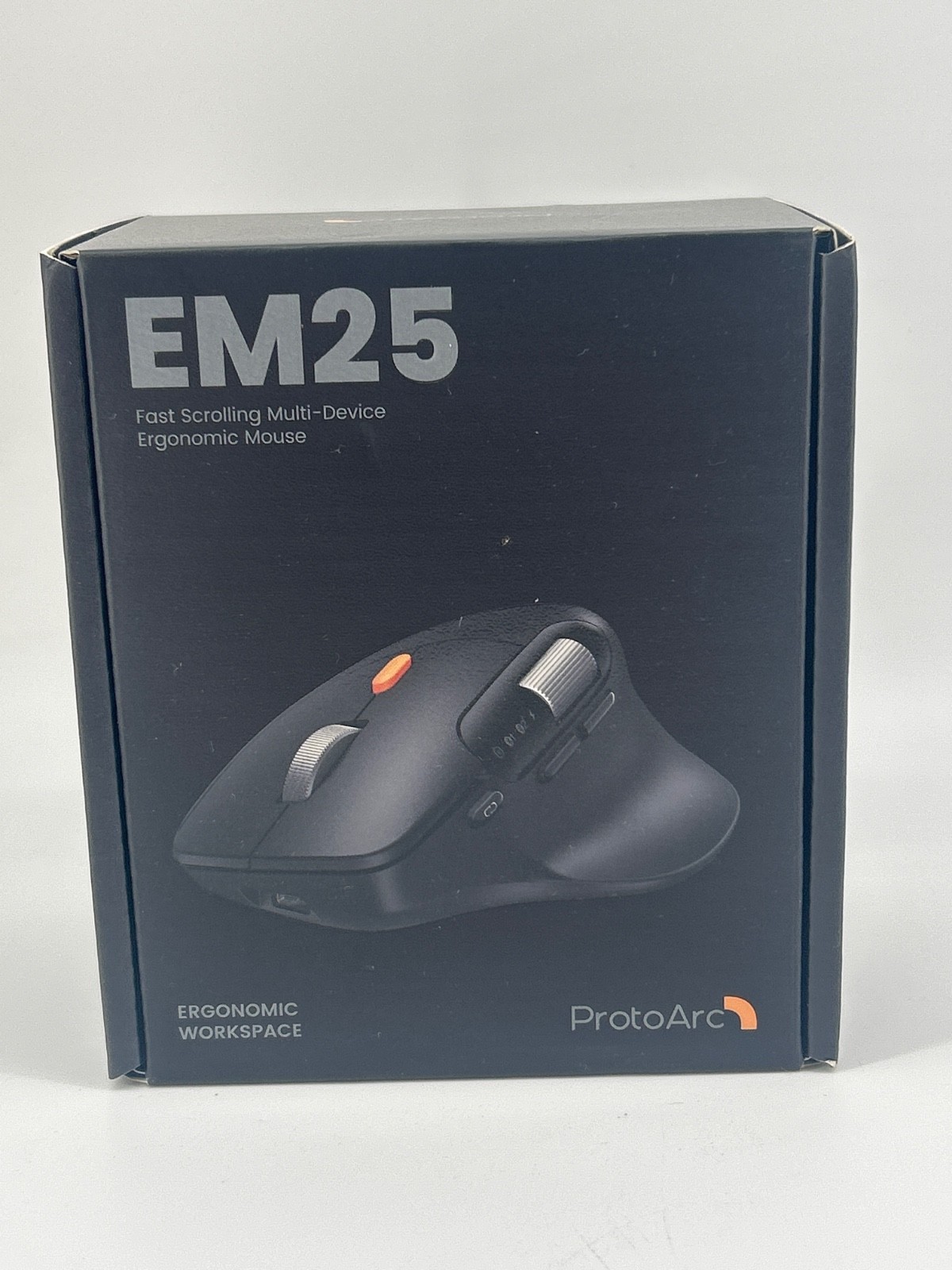 ProtoArc EM25 Ergonomic Wireless Mouse Multi-Device Fast Scroll New