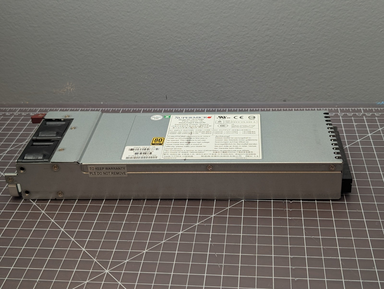 SuperMicro PWS-1K41F-1R Redundant Module Switching Power Supply 1400 Watt