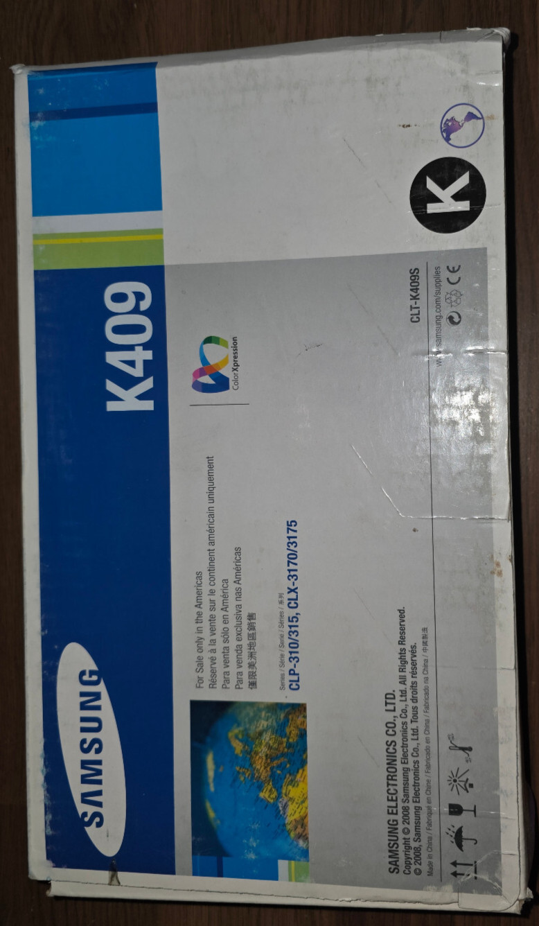 Genuine Samsung CLTK409 Black Toner Cartridge 