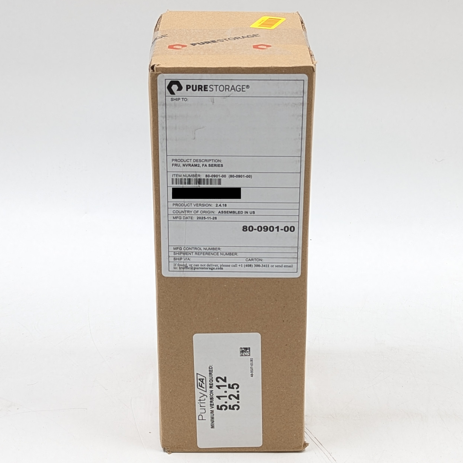 Pure Storage FlashArray NVRAM Module FA Series (80-0901-00) Silver