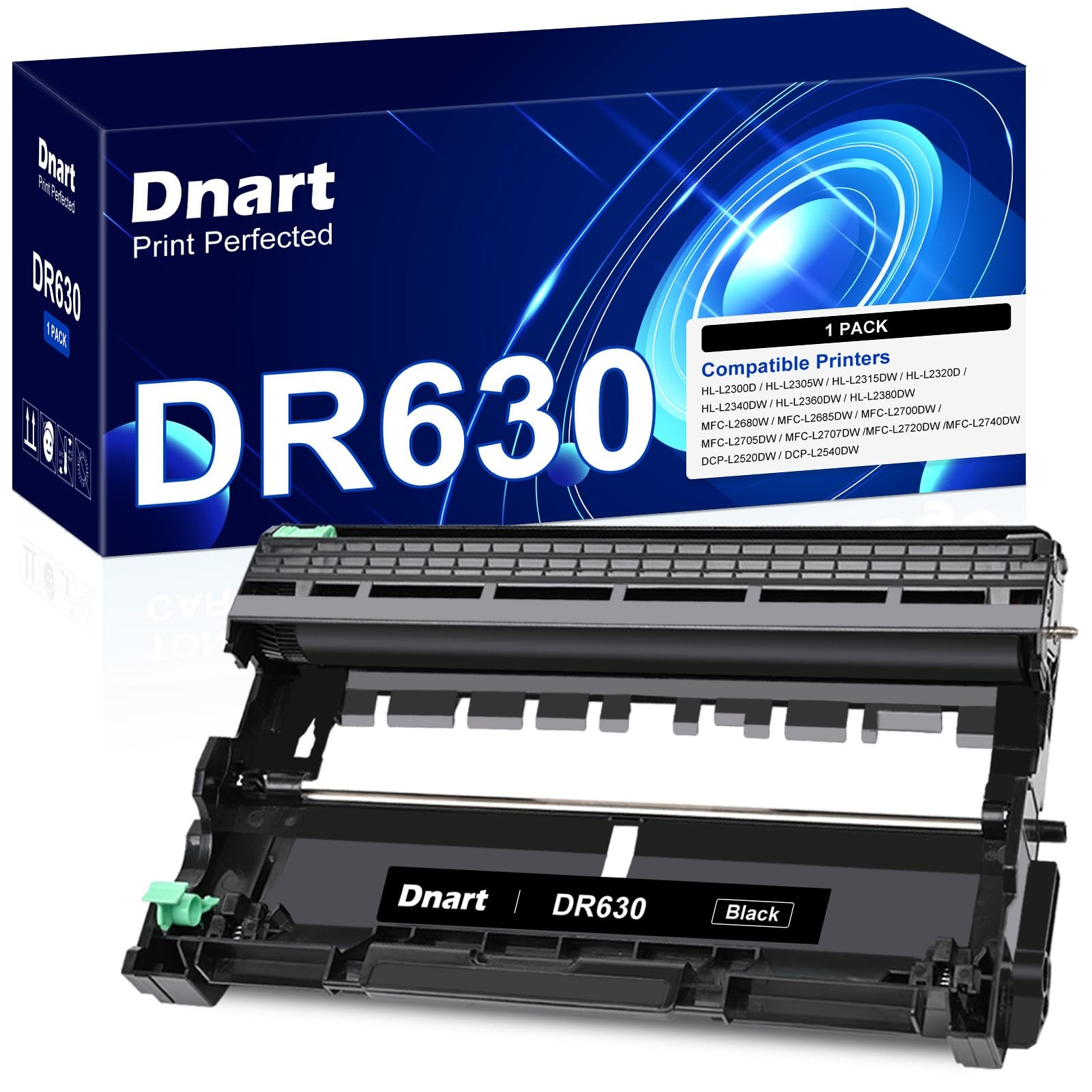 DNART Drum Unit Replacement for Brother DR630 DR-630, 1 Pack