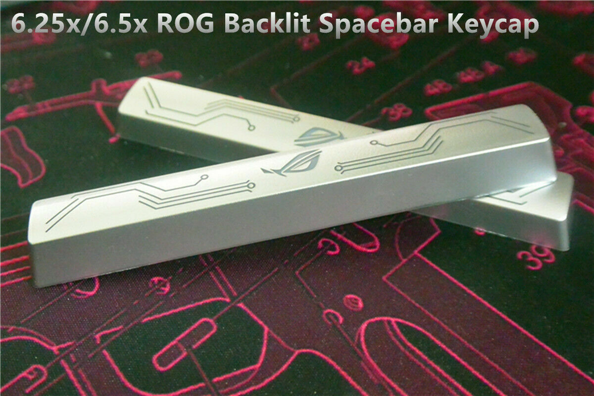 6.25x/6.5x ROG Spacebar Backlit Keycap Keycaps For Cherry MX Mechanical Keyboard