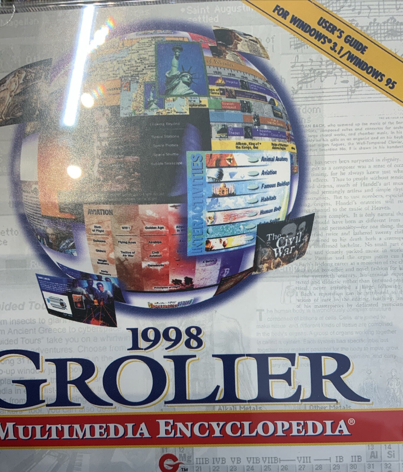 Grolier Encyclopedia 1998- CD-ROM Windows 95/Windows 3.1 Vintage Sealed