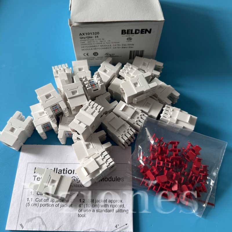 24PCS Belden AX101321 AX101320 Category6A 8Position KeyConnect RJ45 Jack Module