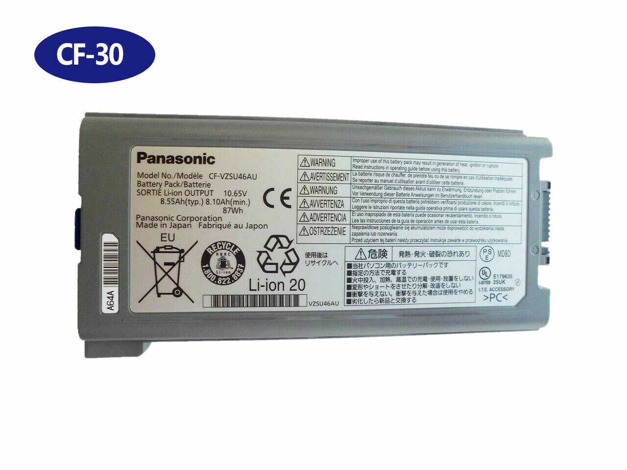 NEW Genuine OEM 87WH CF-30 Battery For Panasonic Toughbook CF-31 CF-53 CF-VZSU46