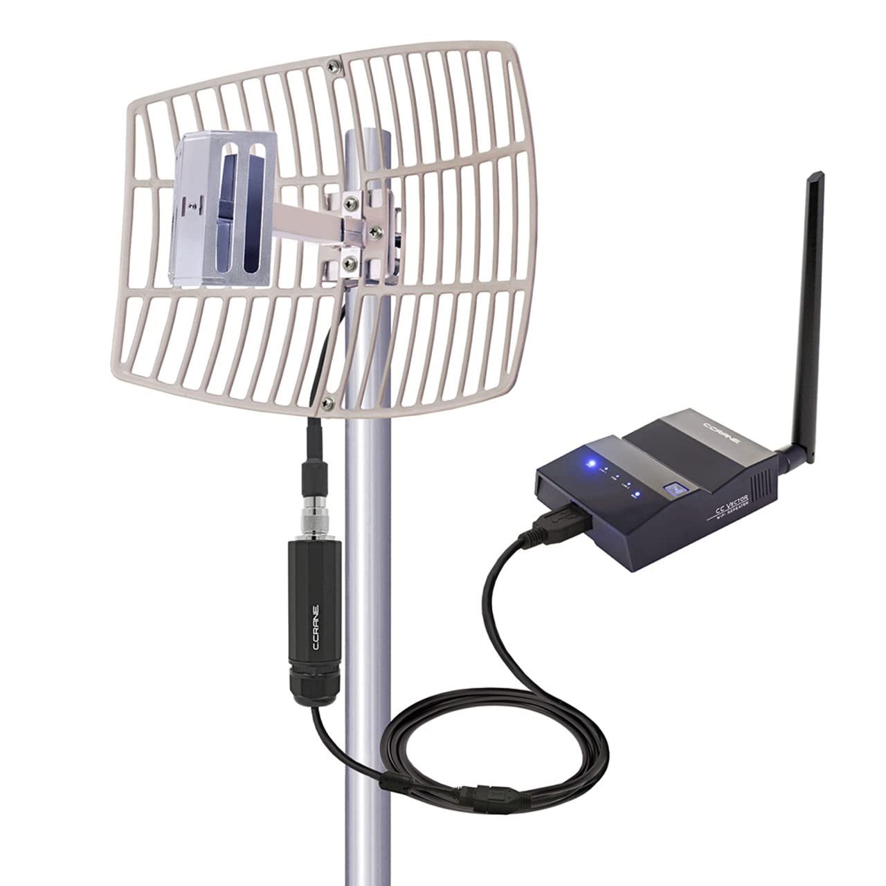 C.Crane CC Vector Extended Long Range WiFi Receiver System - Works with All...