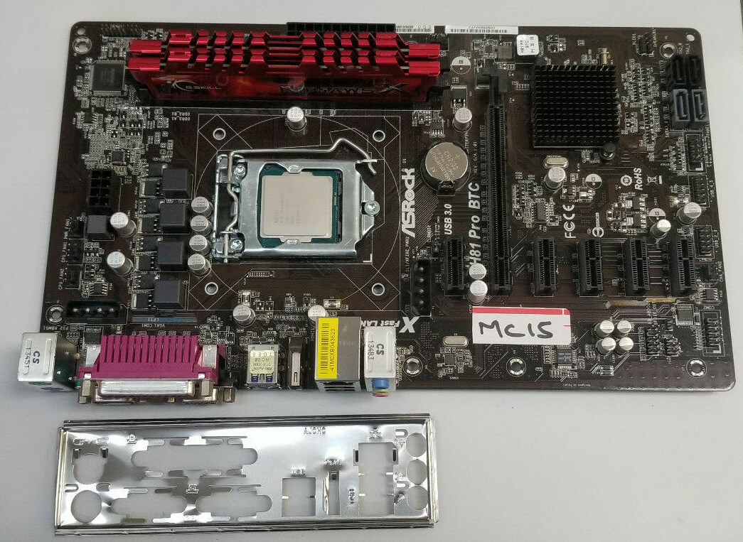 AsRock H81 PRO GAMING MOTHERBOARD, RARE Confidential QEP9 CPU i3 4th & 8GB #MC15