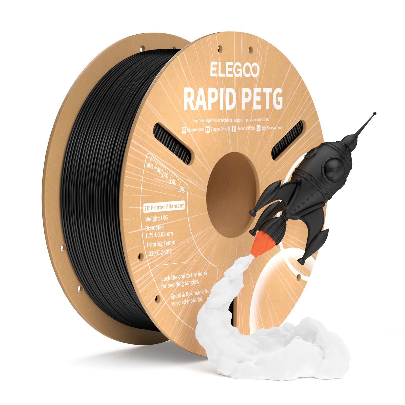 【Buy 3 Get 2 Free,Add 5】ELEGOO PETG PRO/Rapid PETG/ 3D Printer Filament 1KG