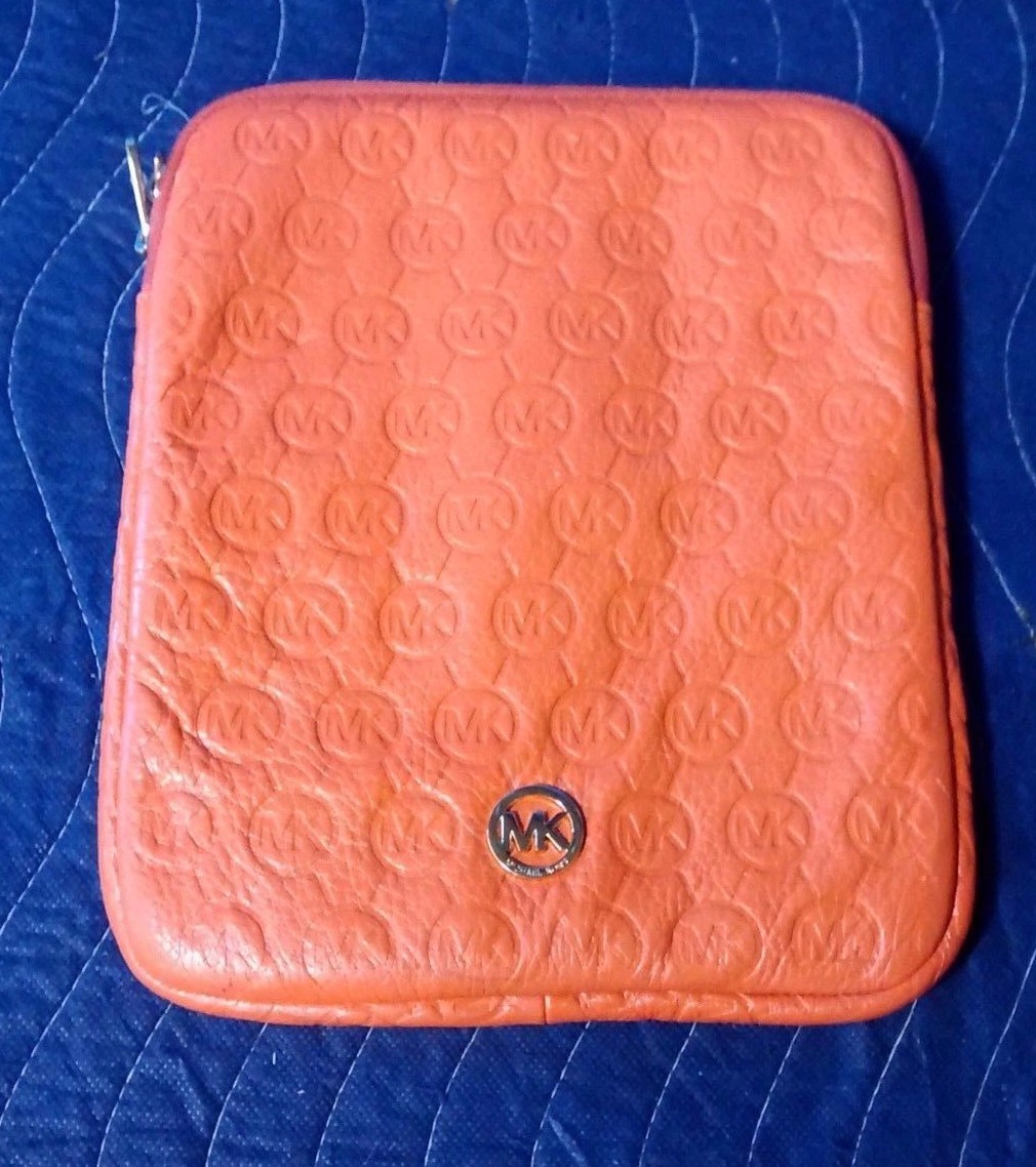 Michael Kors Persimmon Genuine Leather Ipad Case 32S2GELL3T
