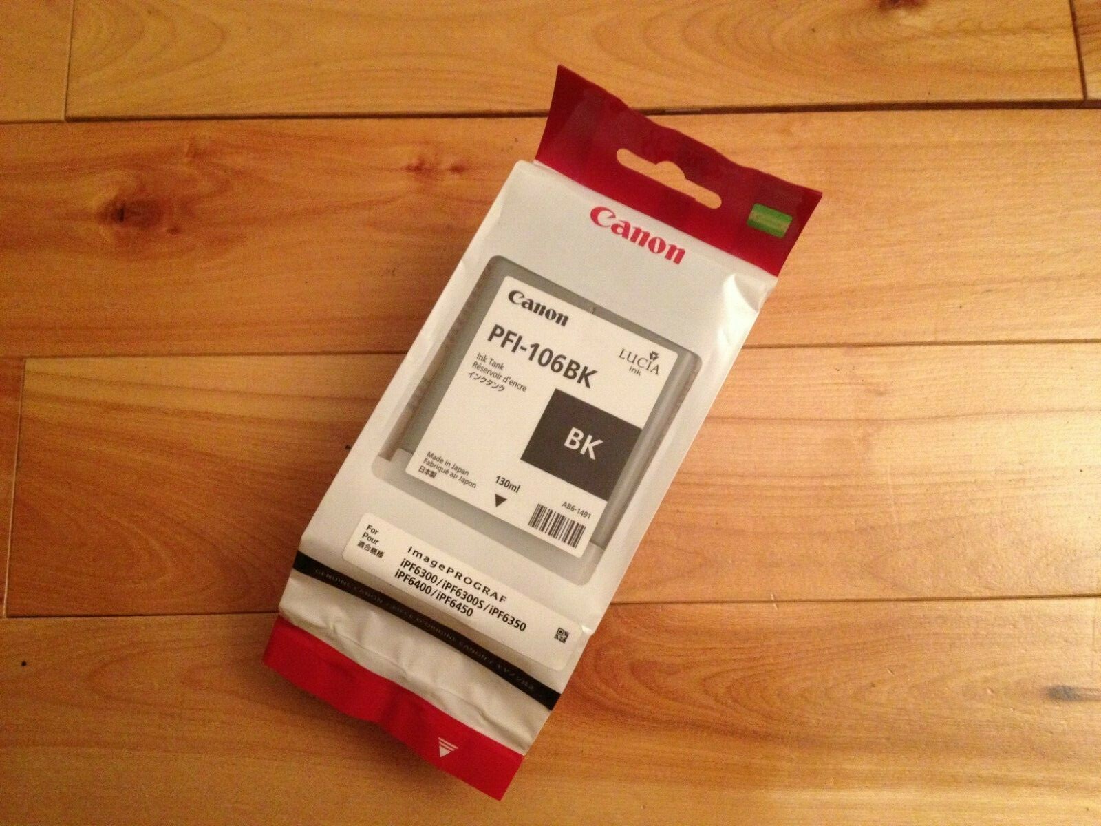 Canon Ink PFI-106BK Black Ink , for imagePROGRAF , NEW , GENUINE