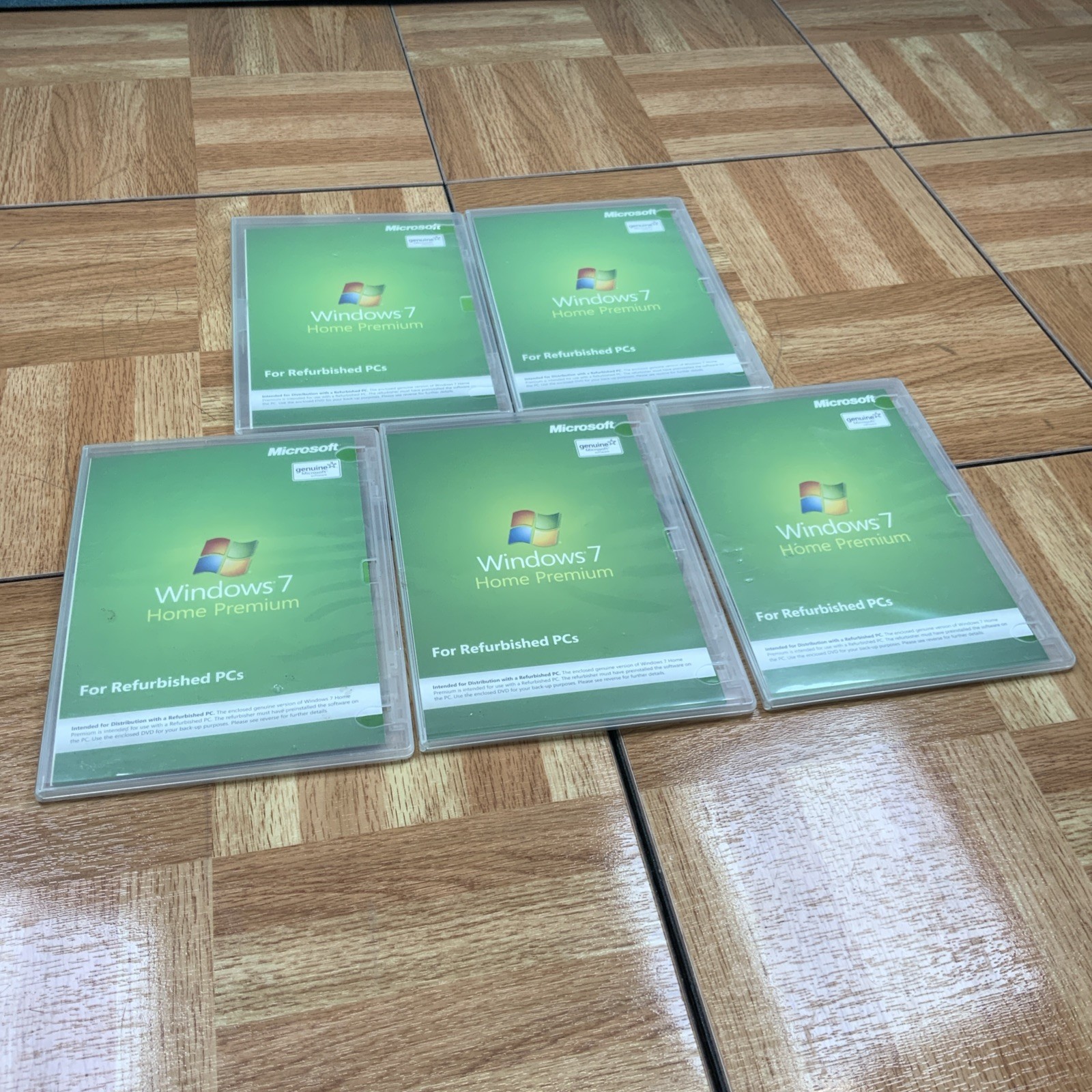Lot of 5: Microsoft Windows 7 Home Premium for Refurbished PCs
