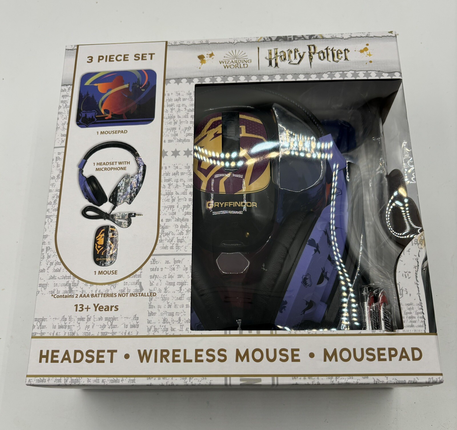 Harry Potter Headsets with Microphone, Wireless Mouse And mouse pad Tech Bundle