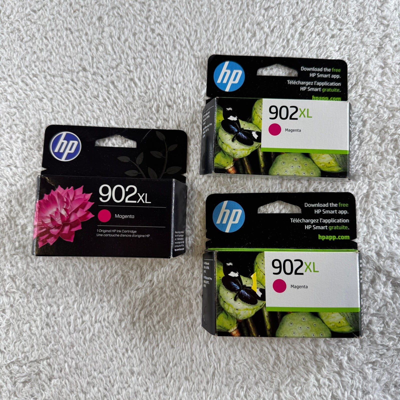 HP 902XL Ink Cartridges 3 Pack Magenta New Exp 2026 2027 High Yield T6M06AN