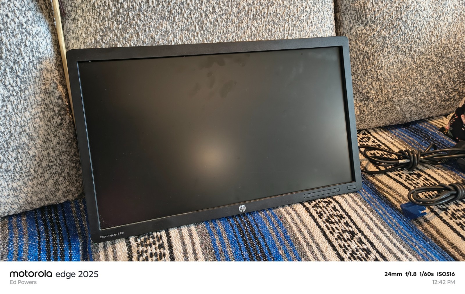HP Elite Display E221 22” Widescreen 1920x1081 LED Backlit Monitor Only-NO STAND