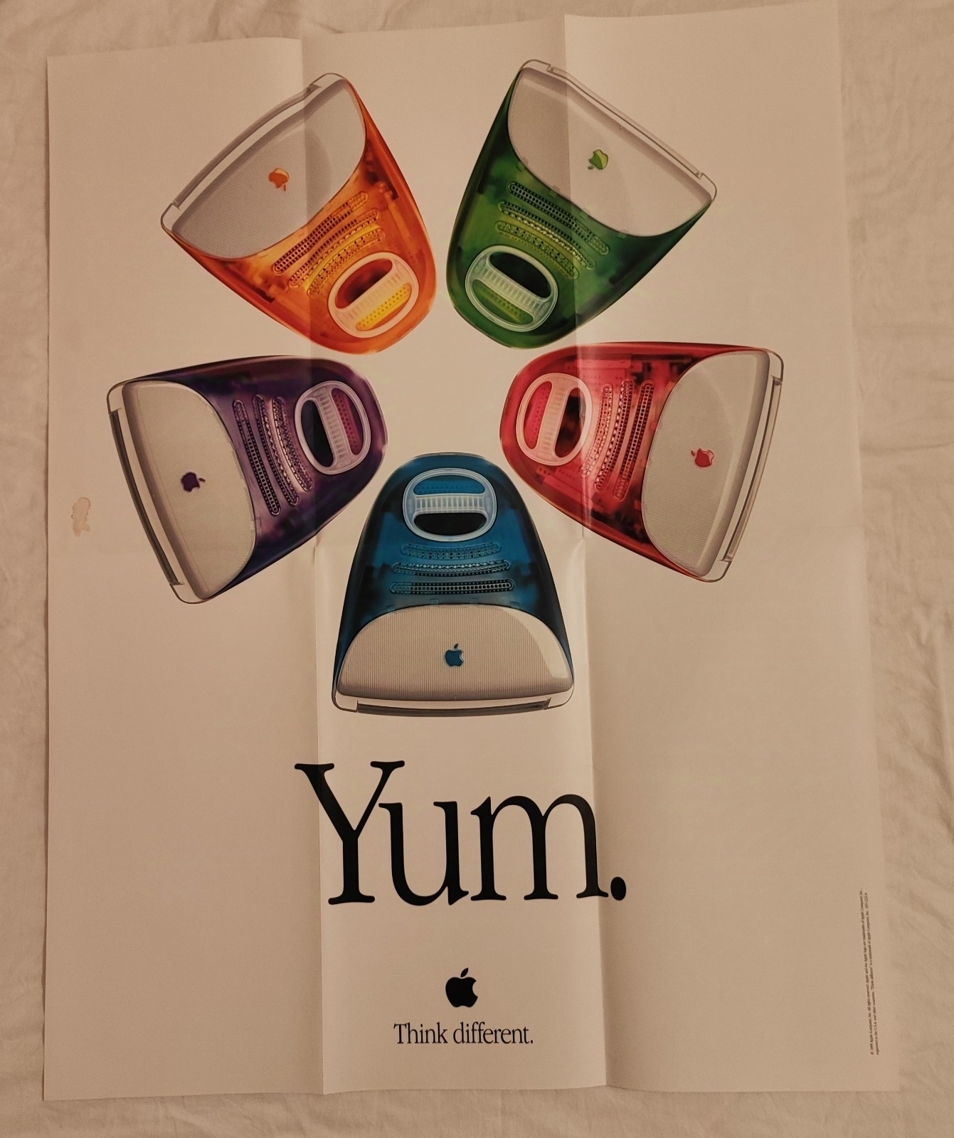 Vintage Apple iMac G3 Poster "Yum." (1999)