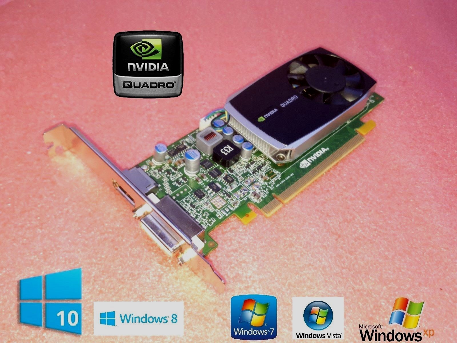 HP Z600 Z620 Workstation 128-Bit, 1GB NVIDIA QUADRO Video Graphics Card 