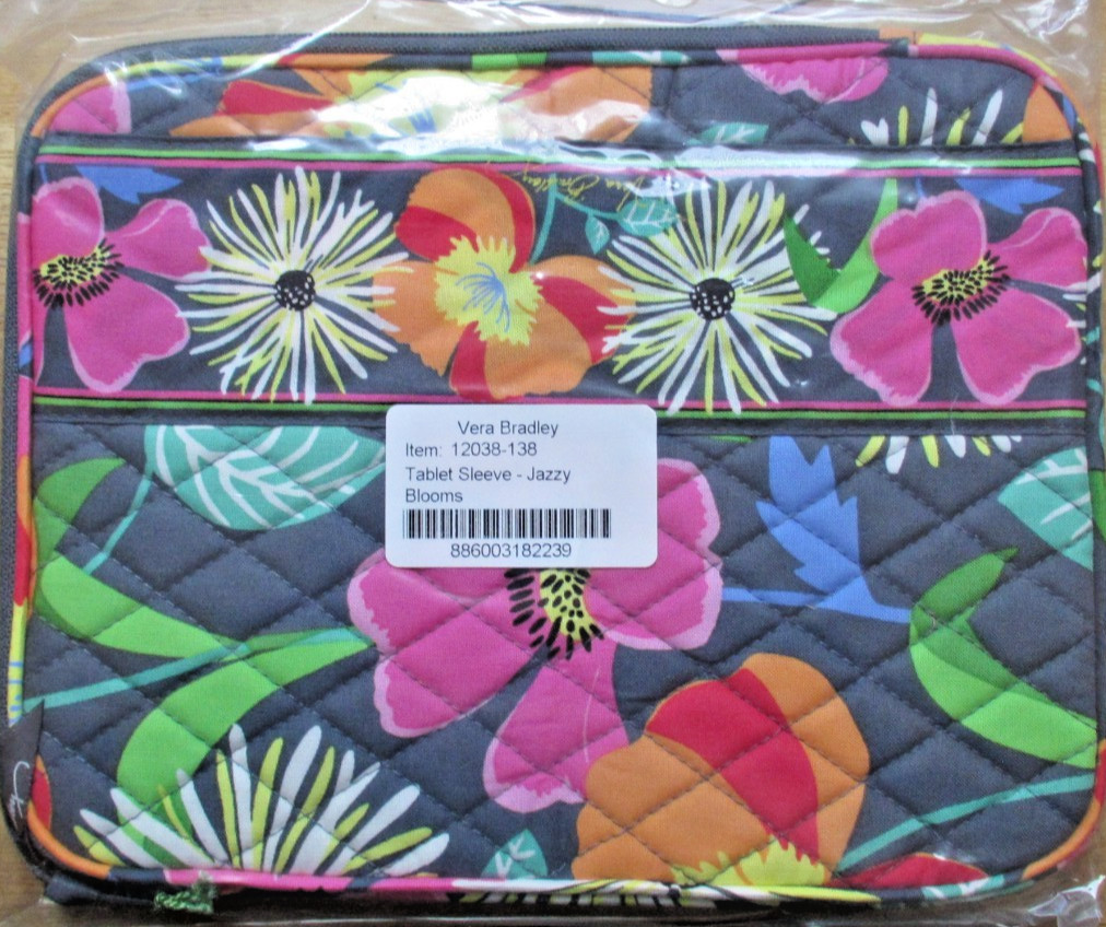 Vera Bradley ~ Jazzy Blooms* Tablet Sleeve ~ NEW ~ iPad Case #12038-138