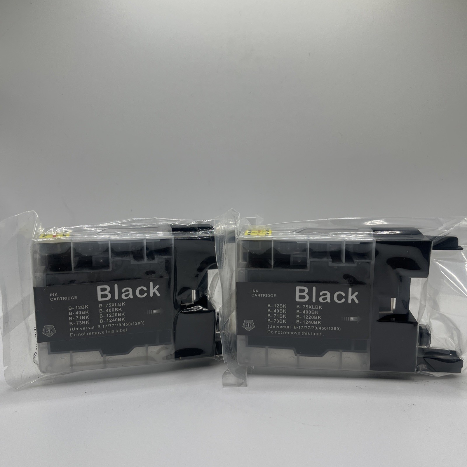 2-Pack Black Ink fits Brother LC12 LC40 LC71 LC73 LC75 LC400 LC1240 NEW SEALED.