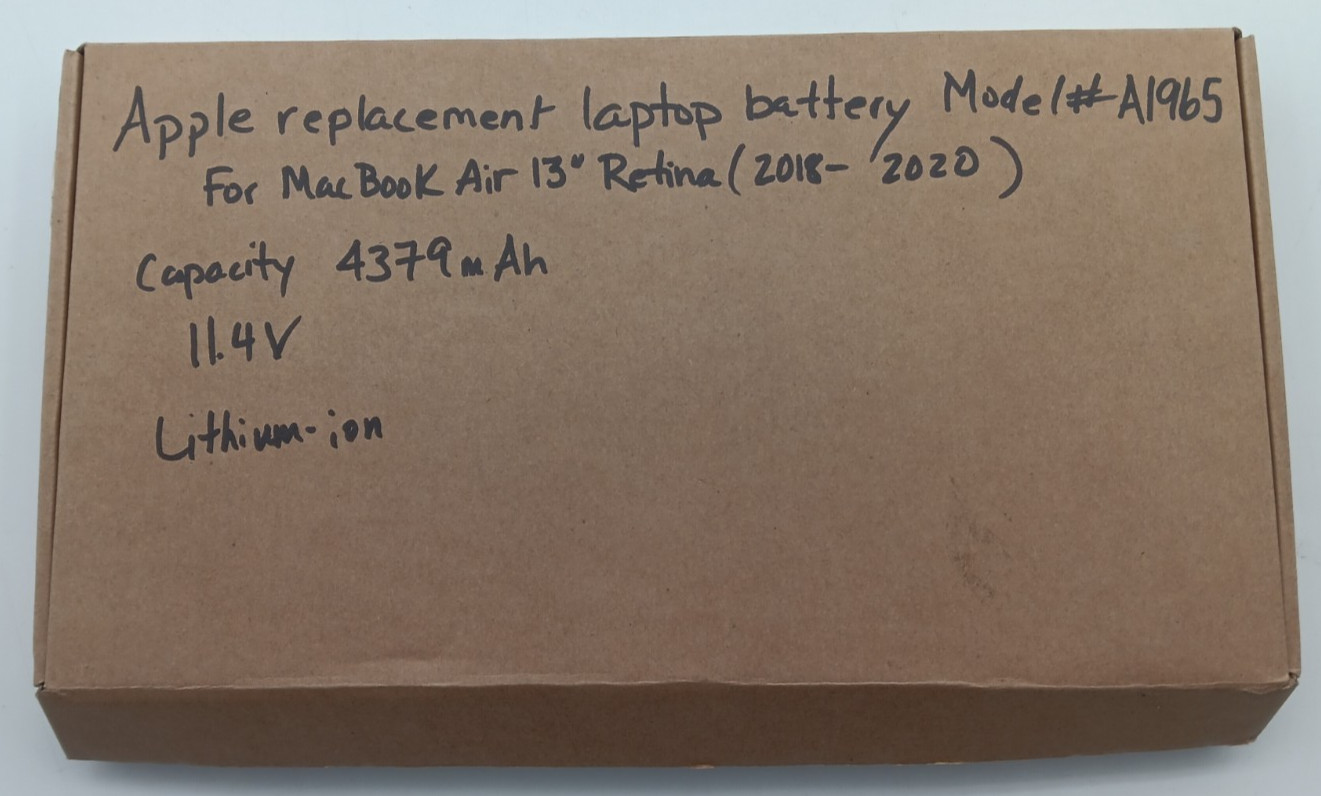APPLE REPLACEMNT LAPTOP BATTERY | #A1965 | FOR RETINA MACBOOK AIR 13" | 11.4v