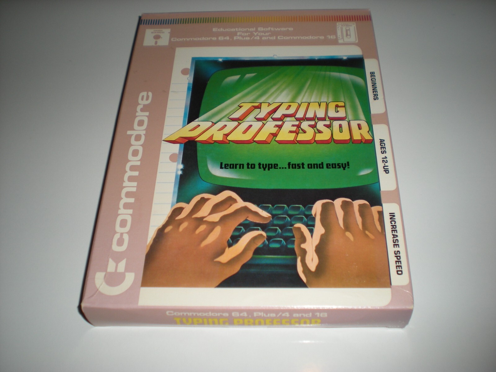 Typing Professor program for Commodore 64, 128, Plus/4 and C-16. Unopened box.