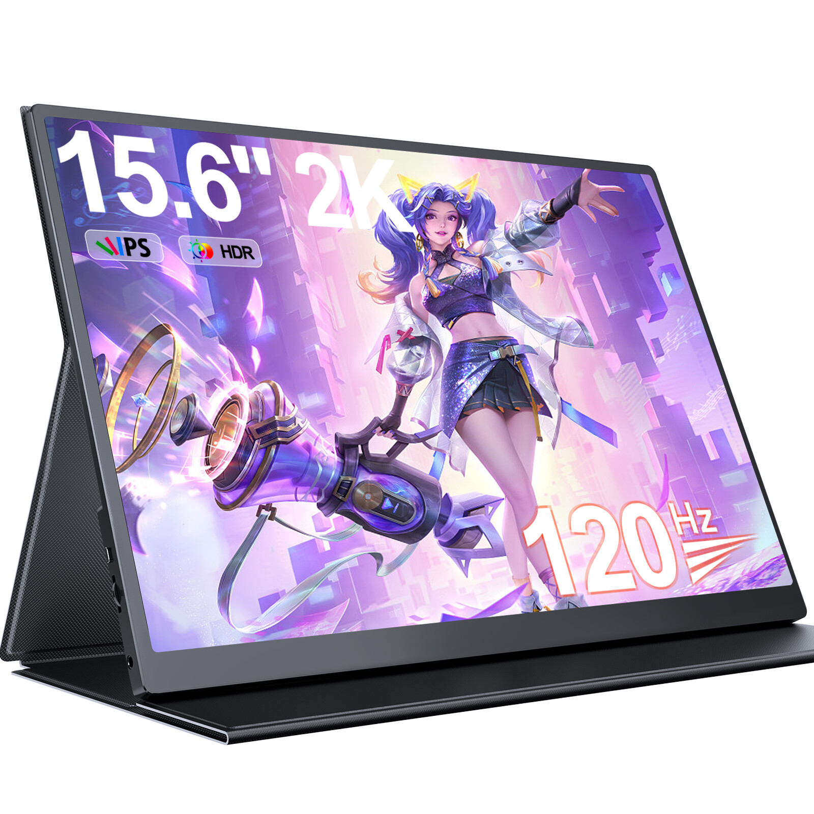 15.6" 2K Portable Monitor 120Hz Gaming Monitor Computer QHD Display For Laptop