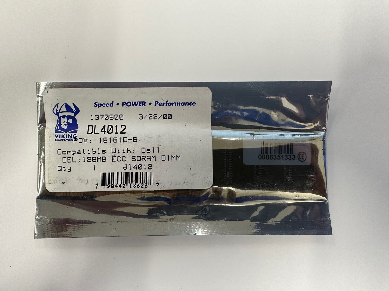Viking 128MB PC-133 EDO DIMM 133 MHz SDRAM Memory 1370900