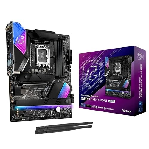 ASRock Intel Core Ultra Z890 Lightning WiFi 7 Phantom Gaming ATX Motherboard