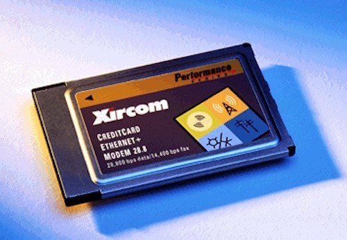 Xircom PCMCIA Ethernet LAN + Modem PC Card CEM28 with Dongle Cables