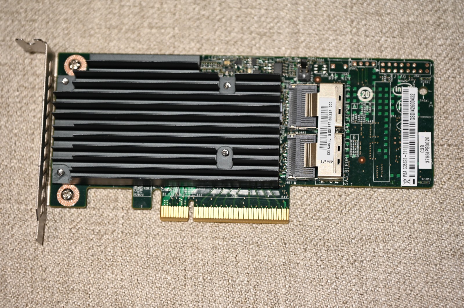 Intel Genuine 8-Lane 6Gbps SAS SATA PCIE x8 Internal Raid Card PBA G35828-311 LP
