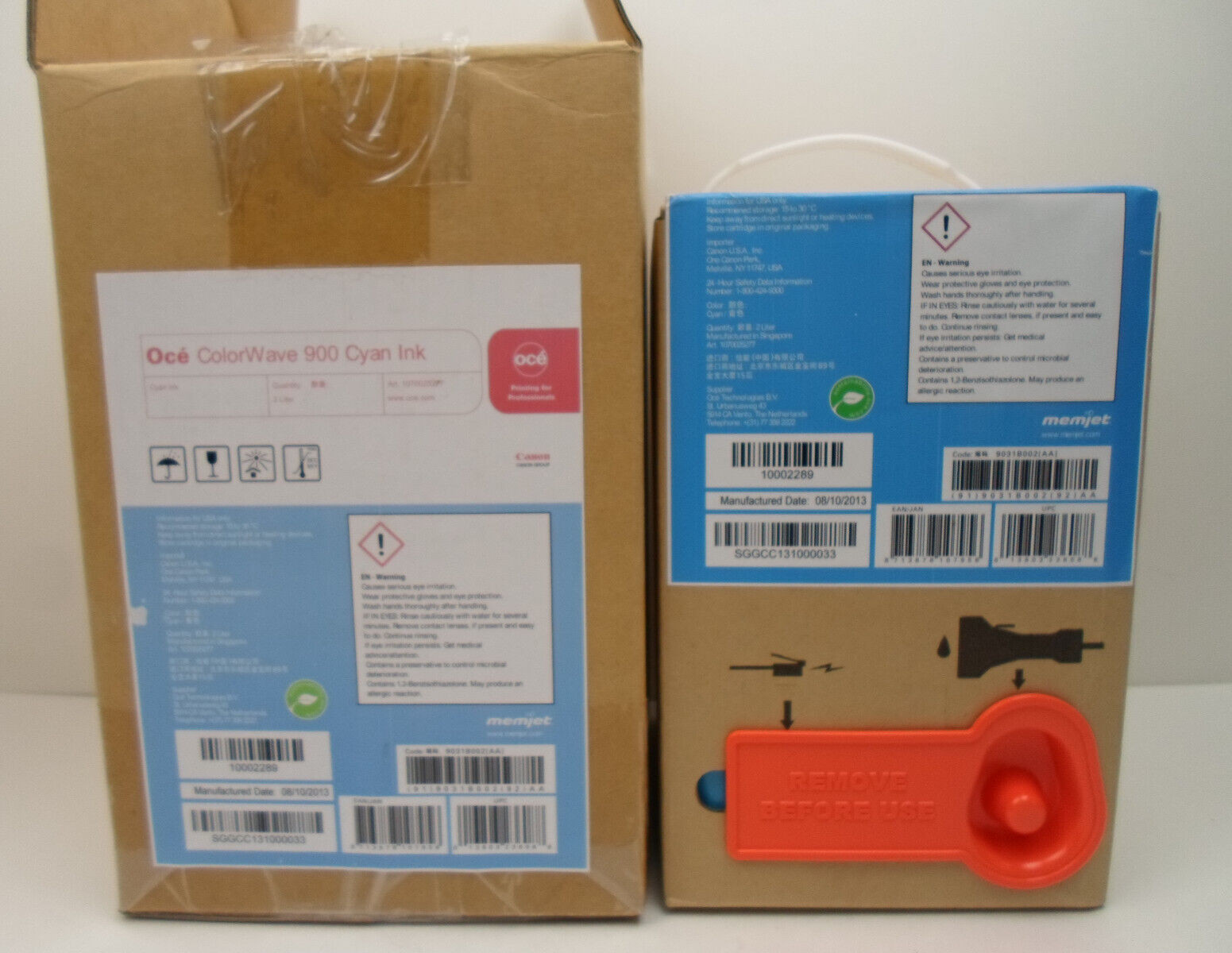 Oce ColorWave 900 Cyan Ink Cartridge 2 Liter - 1070025277 (O20378-3 MA) BIN#24