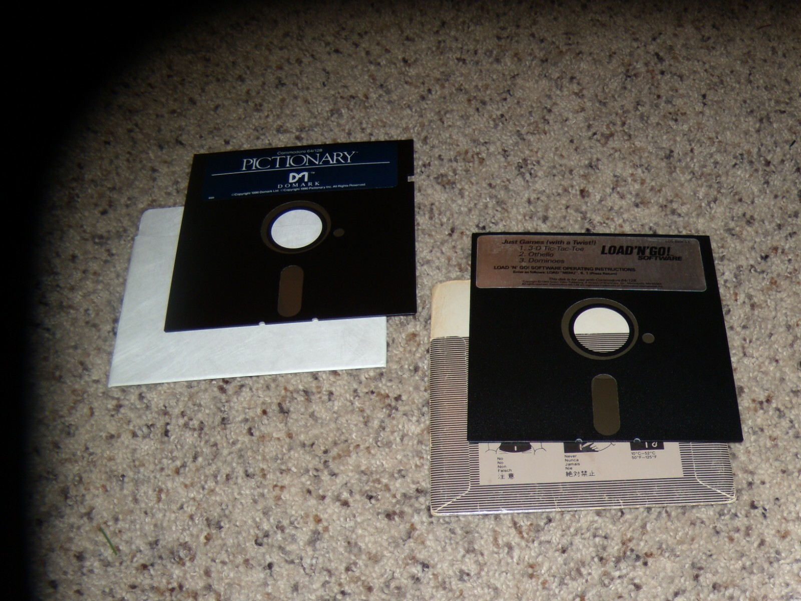 2 Commodore 64 Games: Pictionary and Just Games 