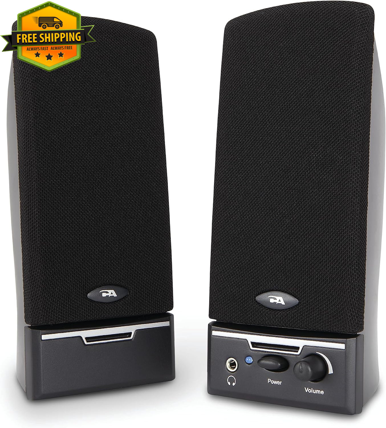 Cyber Acoustics CA-2014 Computer Speakers Full Stereo Sound Easy Setup System