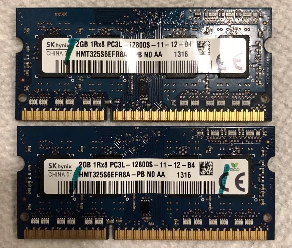 SK Hynix 2G Memory RAM (x2) 