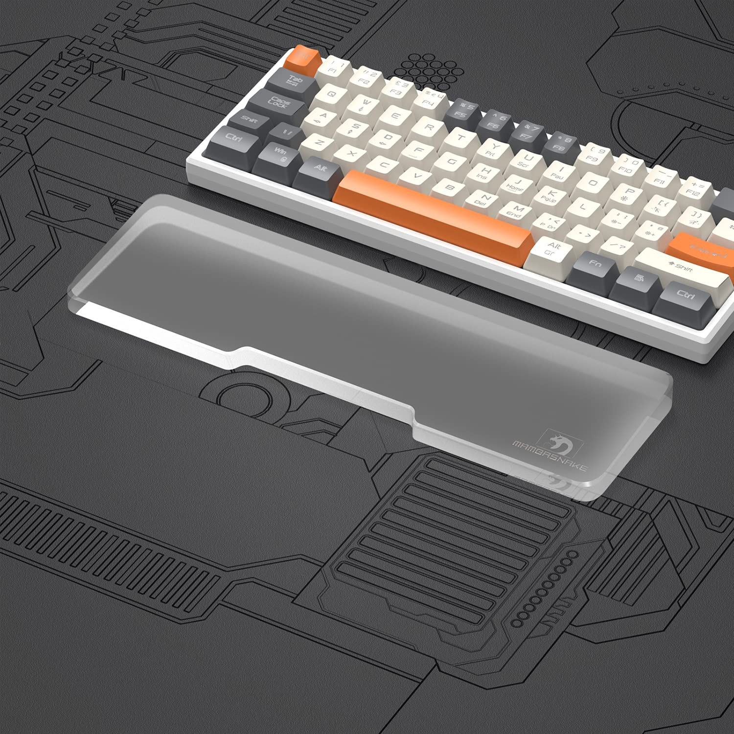 SELORSS Acrylic Keyboard Wrist Rest - Mini 61Key Keyboard- Mechanical Keyboards