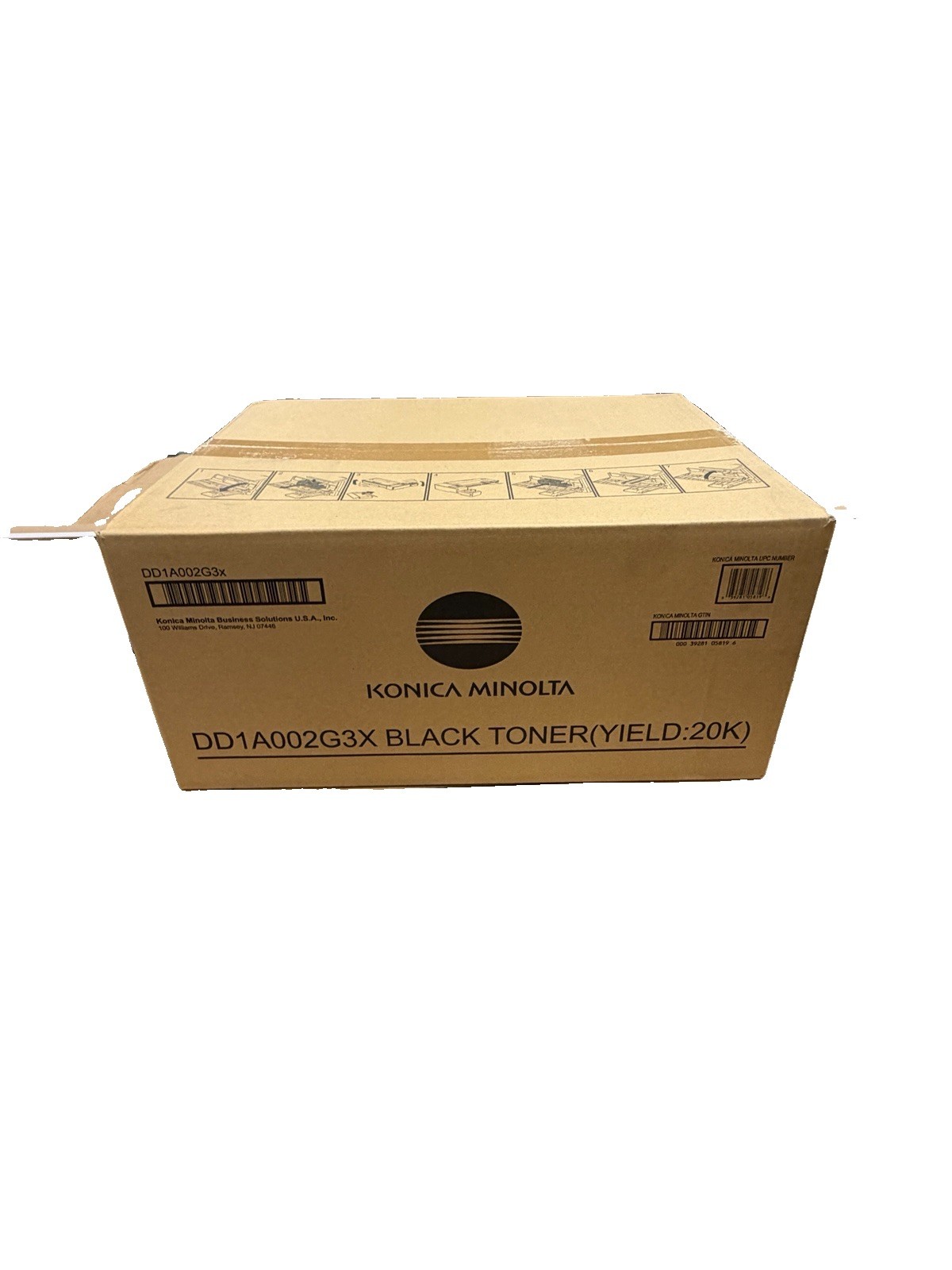 Konica Minolta DD1A002G3X Black Toner Cartridge 20K Page Yield OEM Genuine