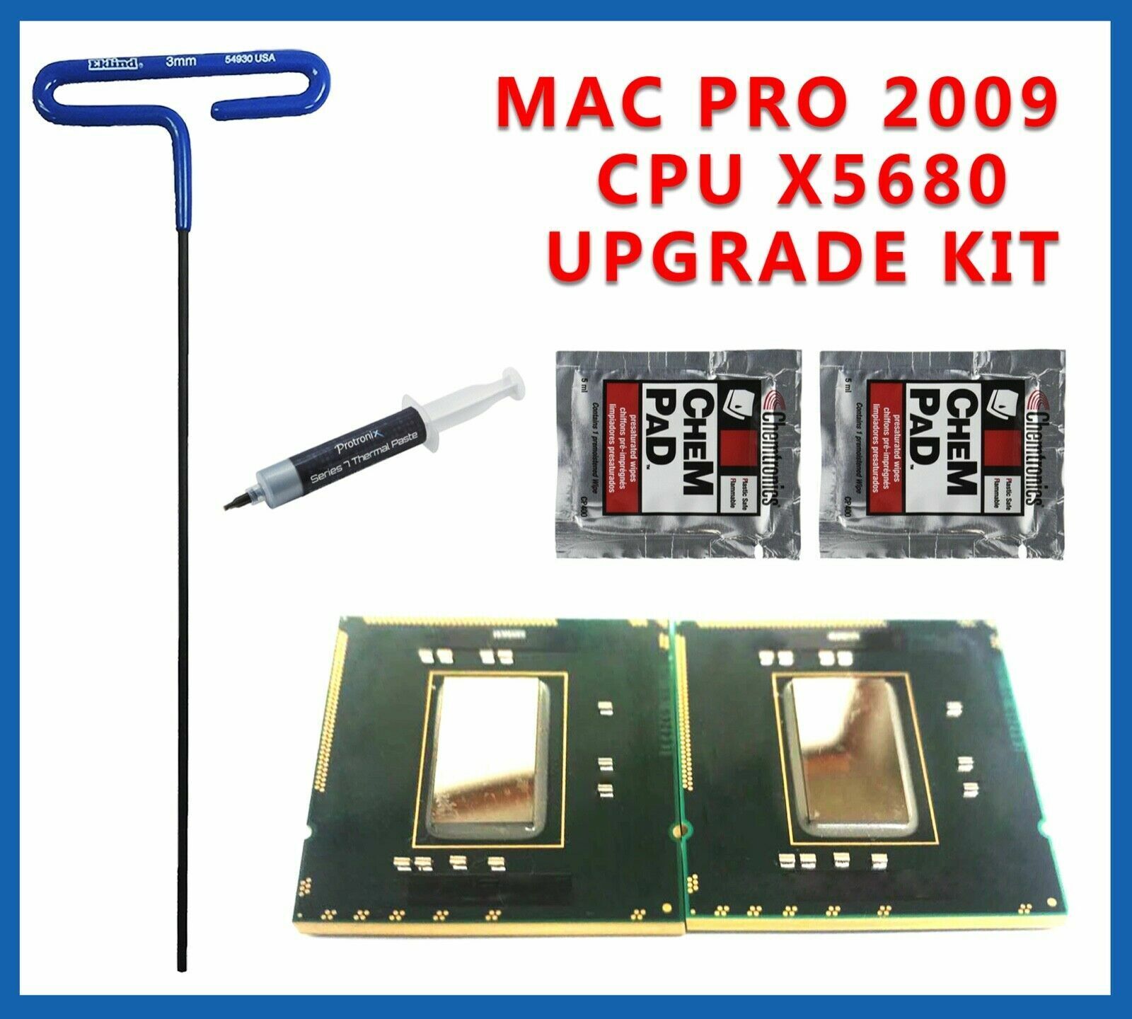 Mac Pro 2009 4,1 Processor Upgrade Kit 12-Core 3.33GHz Xeon X5680 SLBV5 delidded