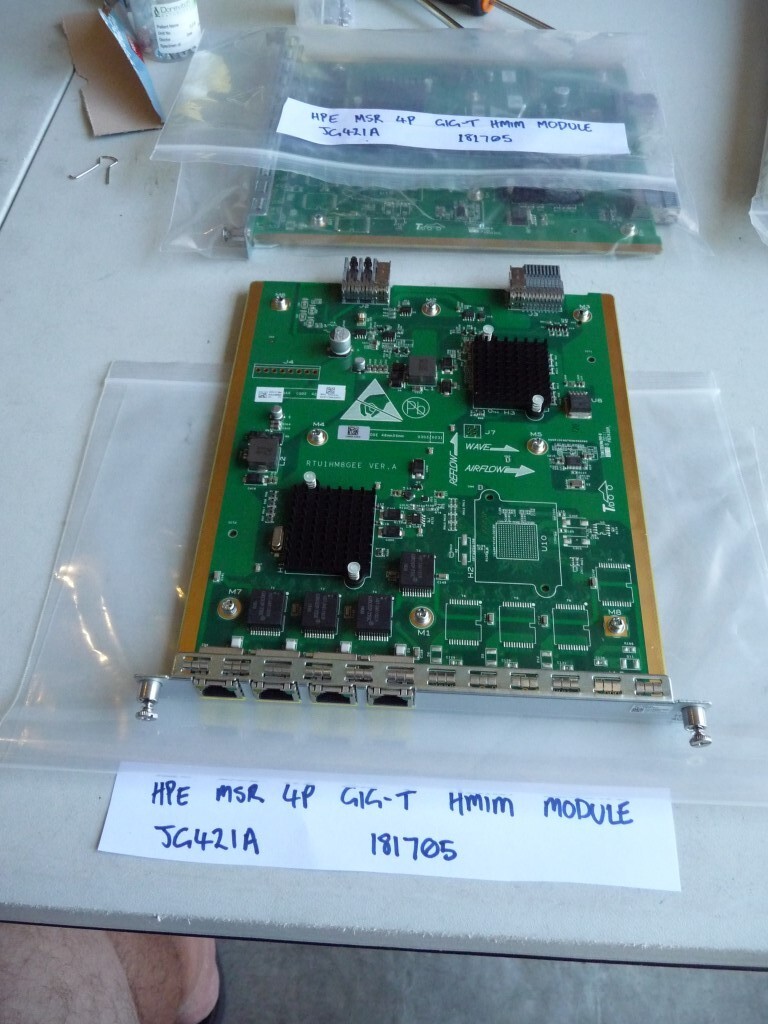 AU SELLER HPE  JG421A  4P GIG-T HMIM ROUTER MODULE  181705  MSR4000  - TESTED