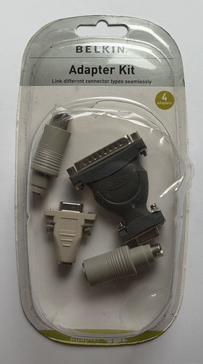 Belkin Adapter Kit 4PCS PS/2 to DB9, PS/2 to AT, DB9 to DB25 Serial, AT to PS/2