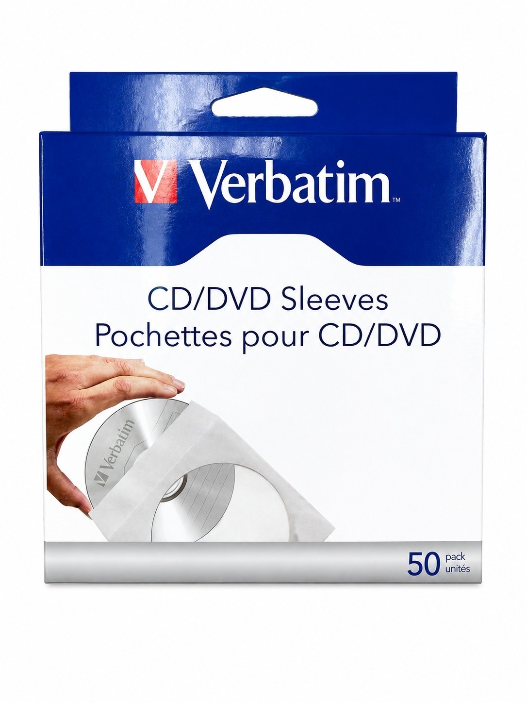 Verbatim CD/DVD White Paper Sleeves with Clear Window & Flap Envelope LOT