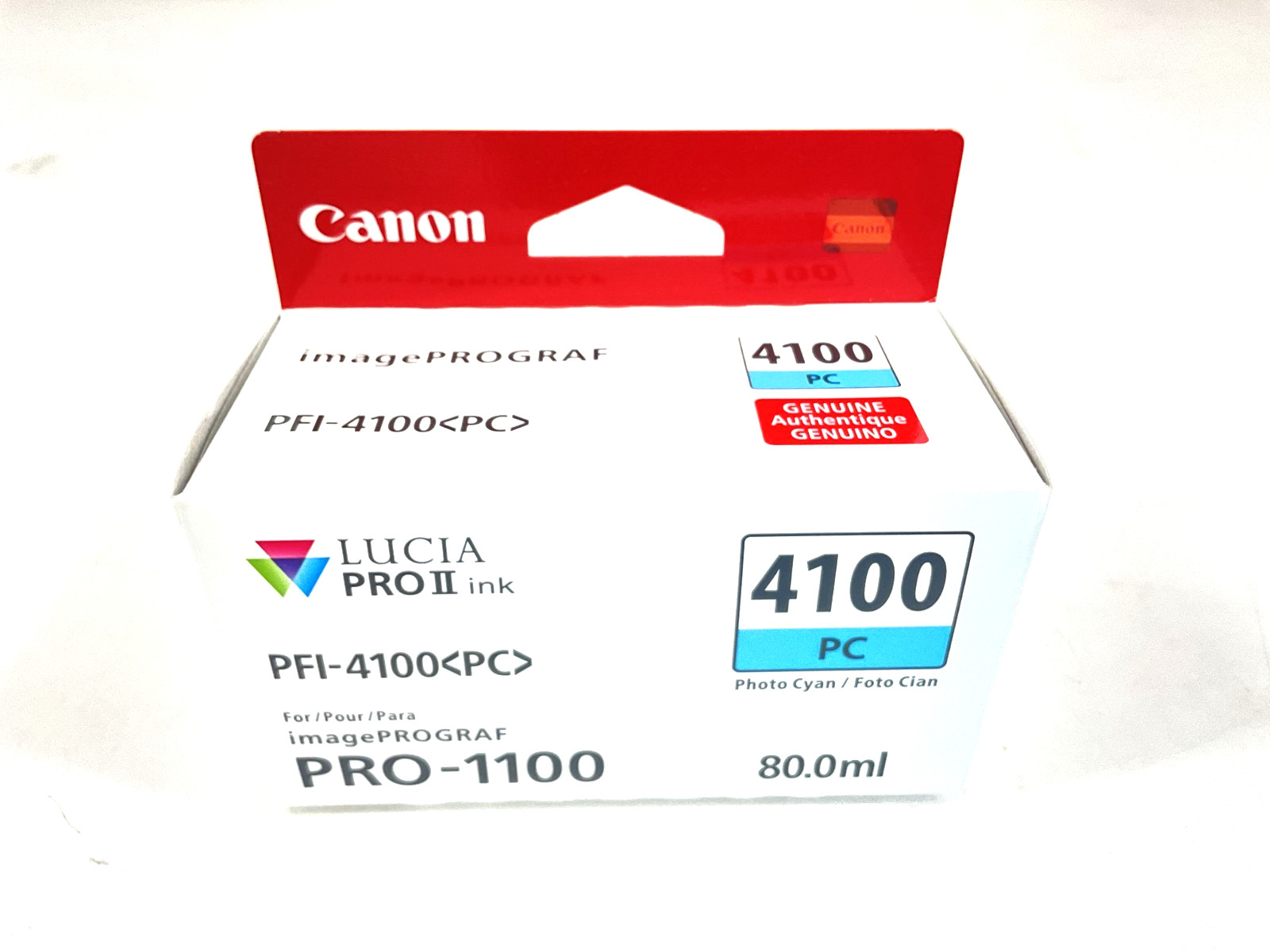 Canon Original PFI-4100 PC 80mL Photo Cyan Pigment Ink Tank - 6781C002