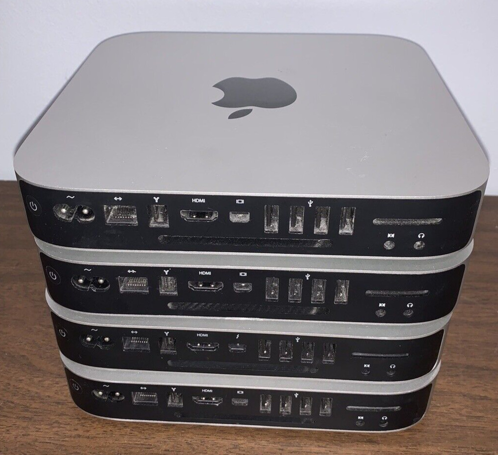 Lot of 4 - 2010 2011 Apple Mac Mini Core2Duo & Corei7 w/ MacOS ALL RUN WELL