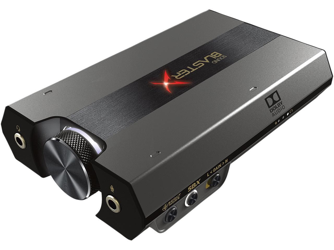 Creative Sound BlasterX G6 USB-C Hi-Res Gaming DAC and Sound Card with Xamp Head