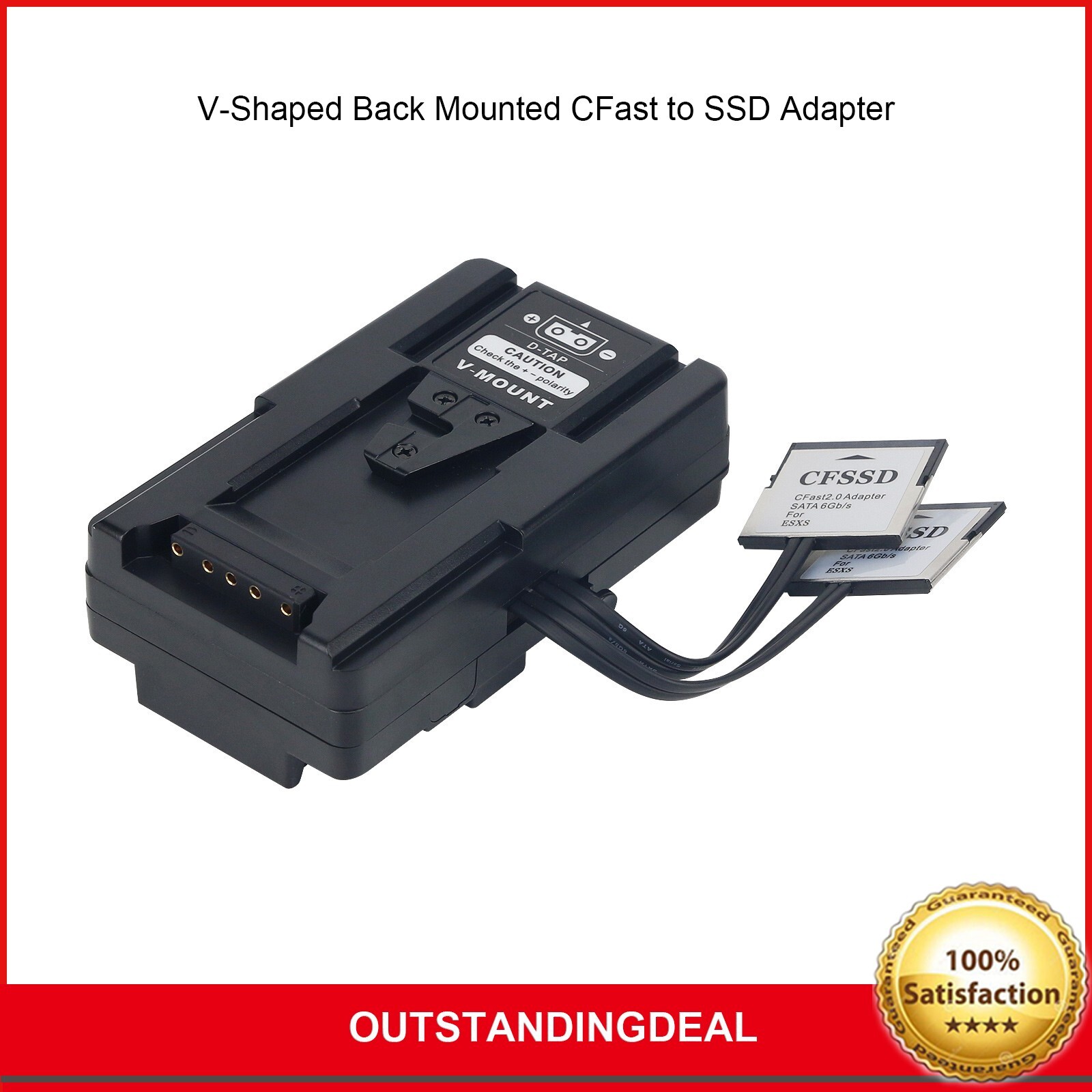 V-Shaped Back Mounted CFast to SSD Adapter for BMD URSA Mini Pro 4.6K G2 Card