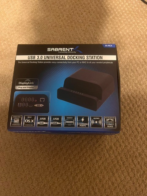 Sabrent DS-RICA Black USB 3.0 Universal Docking Station For Tablets And Laptops